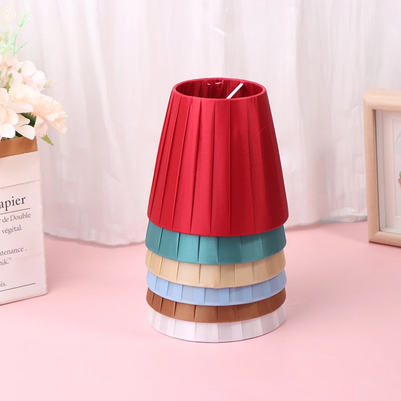 Creative Cloth Pleated Lampshade For Candelabra Bulbs Chandelier Lamp Shade Wall Lamp Cover Bedroom Living Room Decoration