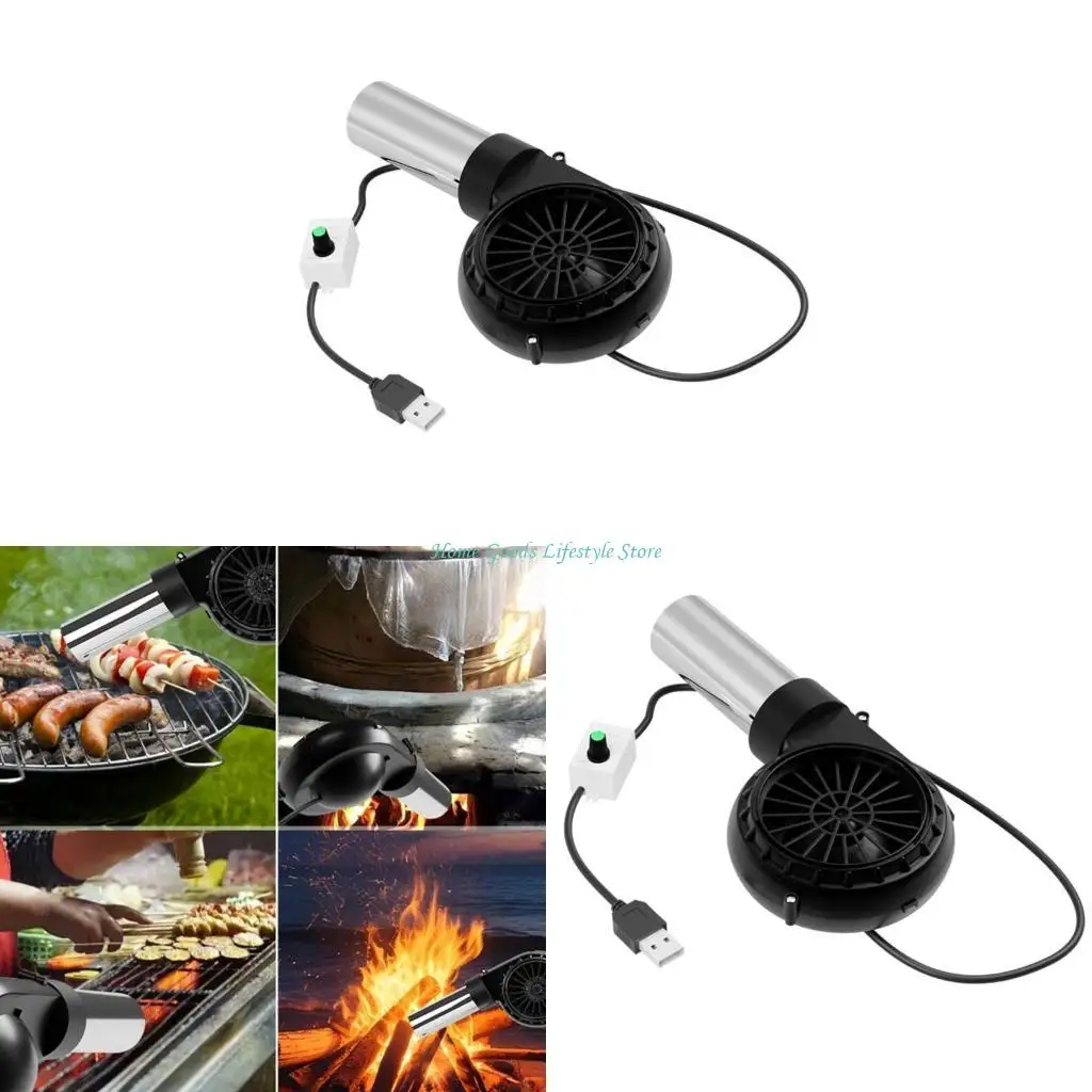 

E74E Electric Barbecue Air Blower With USB 5V2A 2650RPM For Outdoor Grilling Picnics