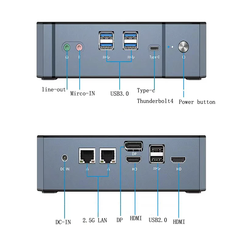 Hot Desktop Mini PC 12th13th Gen Intel Core I9 12900HK WIFI6E 2.5G portatile Windows11 Mini Server PC Computer