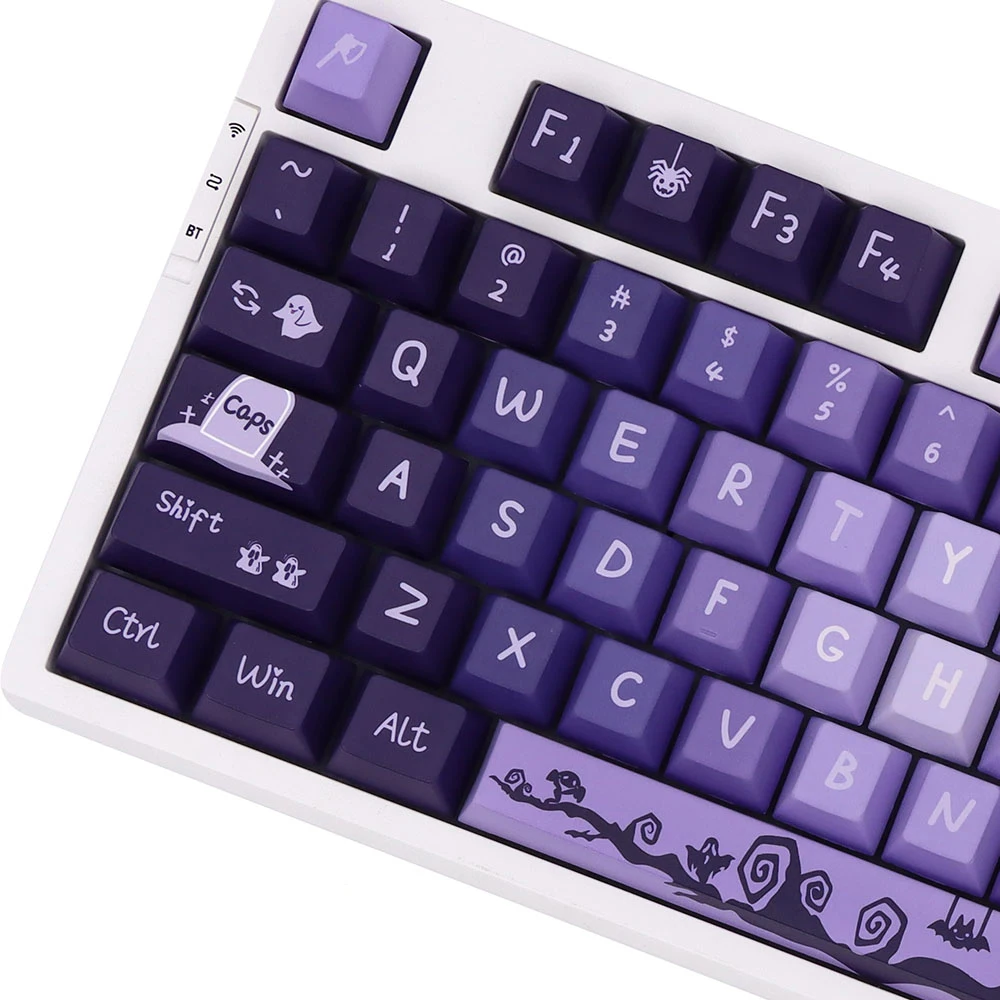 Purple Gradient Keycap Cherry Profile PBT Dye Sublimation Keycaps For MX Switch Mechanical Keyboard GK61/64/67/68/75/84/87/96/98