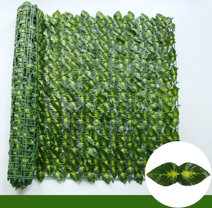 100X300cm Kunstmatige Klimop Hek Plant Gras Wandpaneel Faux Groen Blad Hedge Privacy Scherm Outdoor Huis Tuin balkon Decor - afbeelding 1