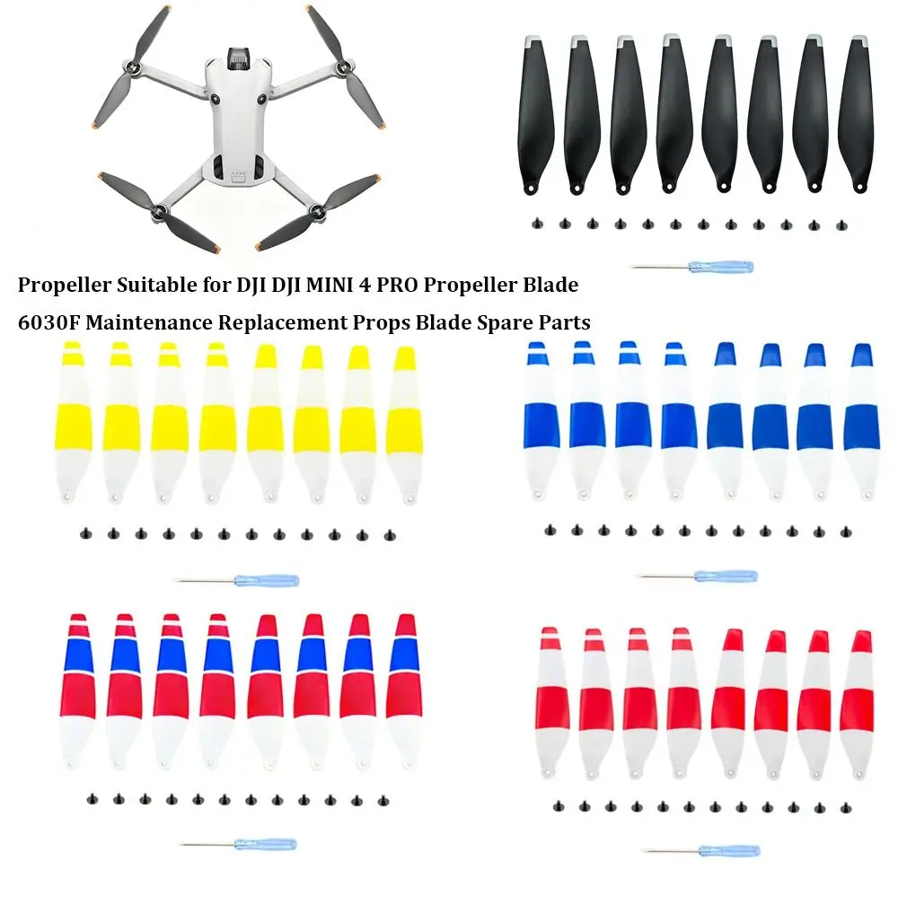 New 7 Styles Propeller Blade Plastic 7.5*1.8cm Props Blade Spare Parts Propeller Accessories Suitable for DJI DJI MINI 4 PRO