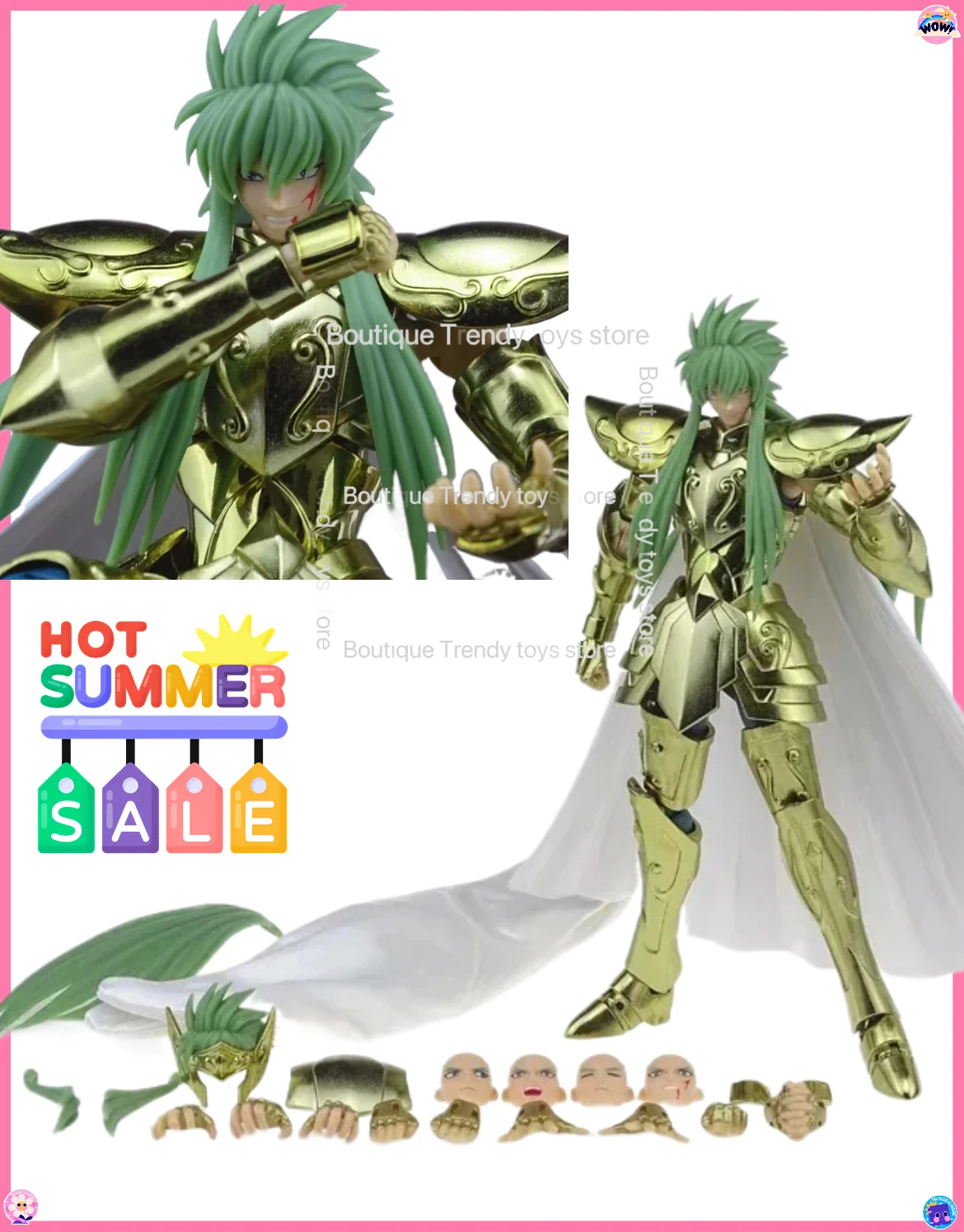 

In Stock ShineTime ST Model Saint Seiya Style EX Aquarius Degel Lost Canvas LC Gold Knights Alloy Articulated Anime Figure