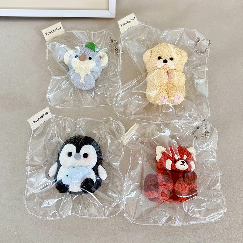 These four realistic plush animal figures feature unique, adorable designs that make them perfect as desktop ornaments; they are