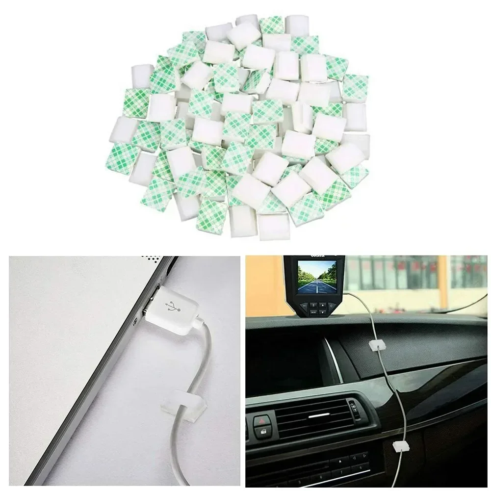 100 PCS Light Strip Mounting Clips White Self Adhesive Led Light Fasteners Light Strip Mounting Clips White Self Adhesive Led