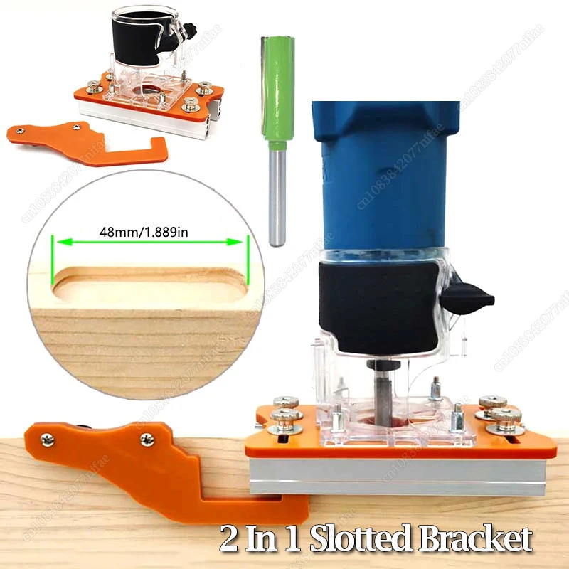 Trimming Machine 2 In 1 Slotted Bracket Invisible Fasteners Wardrobe Cupboard Panel Punch Locator with Scale for 65mm