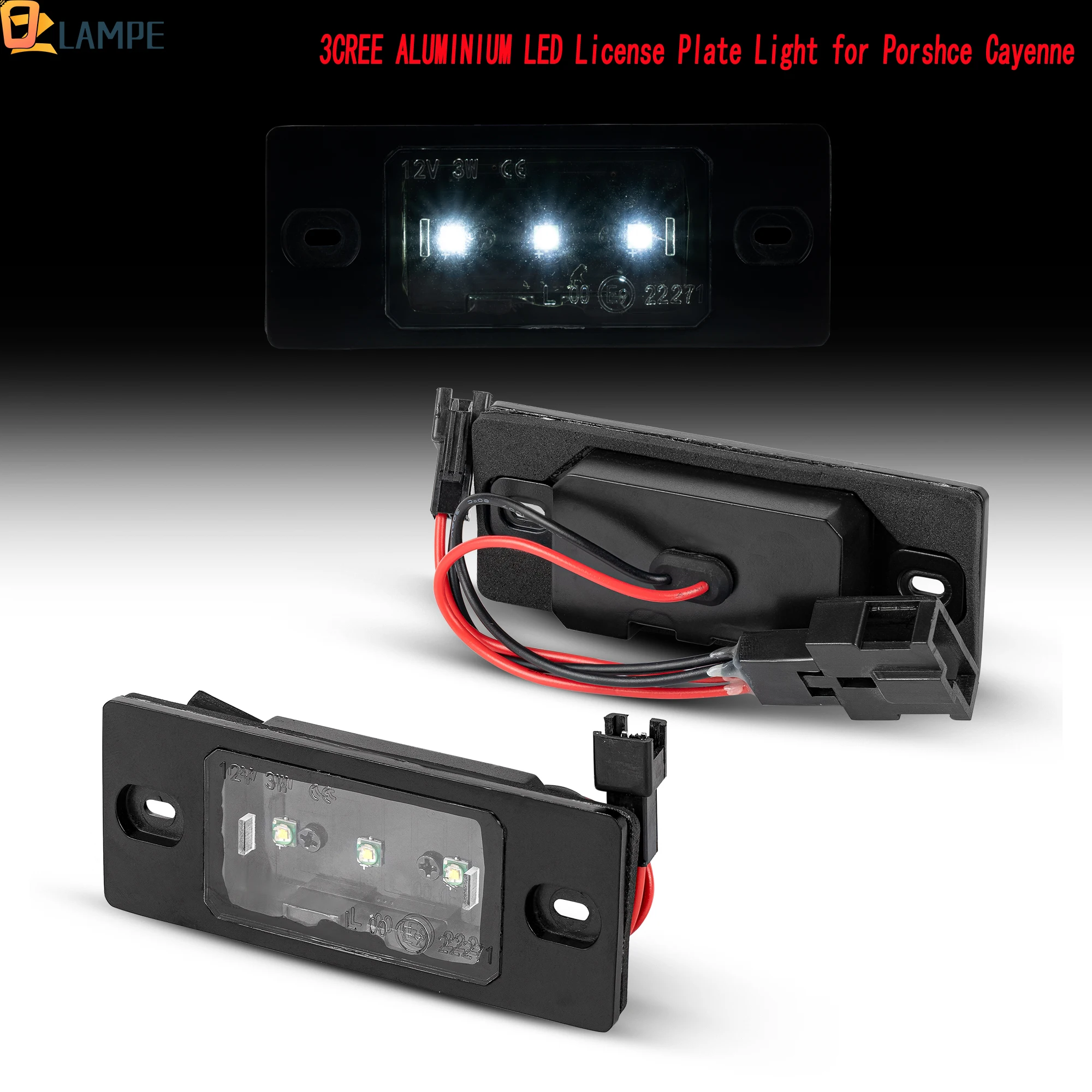 

2PCS for Porshce Cayenne 1 2002-2010 VW GOLF5 Variant Passat 3bg Variant Tiguan Touareg Skoda Fabia 1 LED License Plate Light