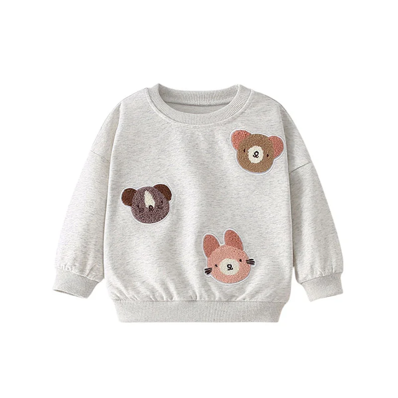 Jumping Meters 2-7T Autumn Spring Fashion Girls Sweatshirts Girls Toddler Kids Clothing Sport Baby Hooded Shirts Clothes Shirts