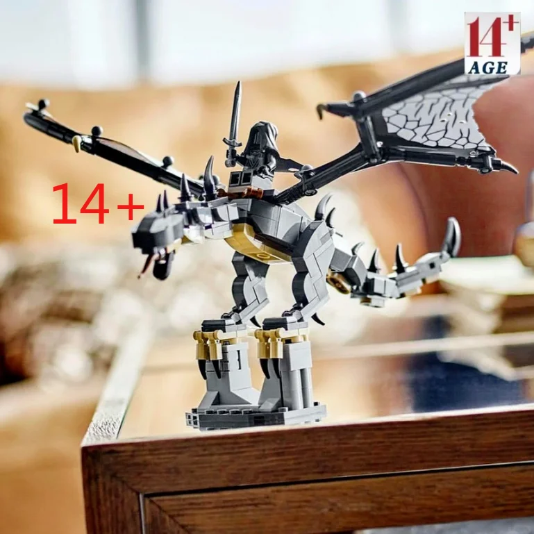 MINISO MOC-40693 Señor de los Anillos Dragón Negro My Fell Beast juegos de modelos DIY creativos para educación infantil juguete de escritorio regalo de Navidad