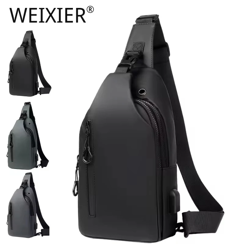 

New Men's Chest Bag Casual Large-capacity Single-shoulder Crossbody Bag Water-resistant Trendy Backpack