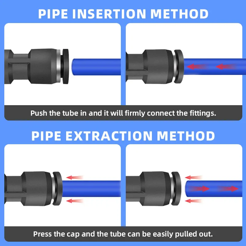 1/10/20 قطعة PG هوائي المخفض مستقيم المناسب 6-4/8-6 مللي متر دفع في موصل خرطوم الهواء لأدوات الهواء أو الضاغط #6