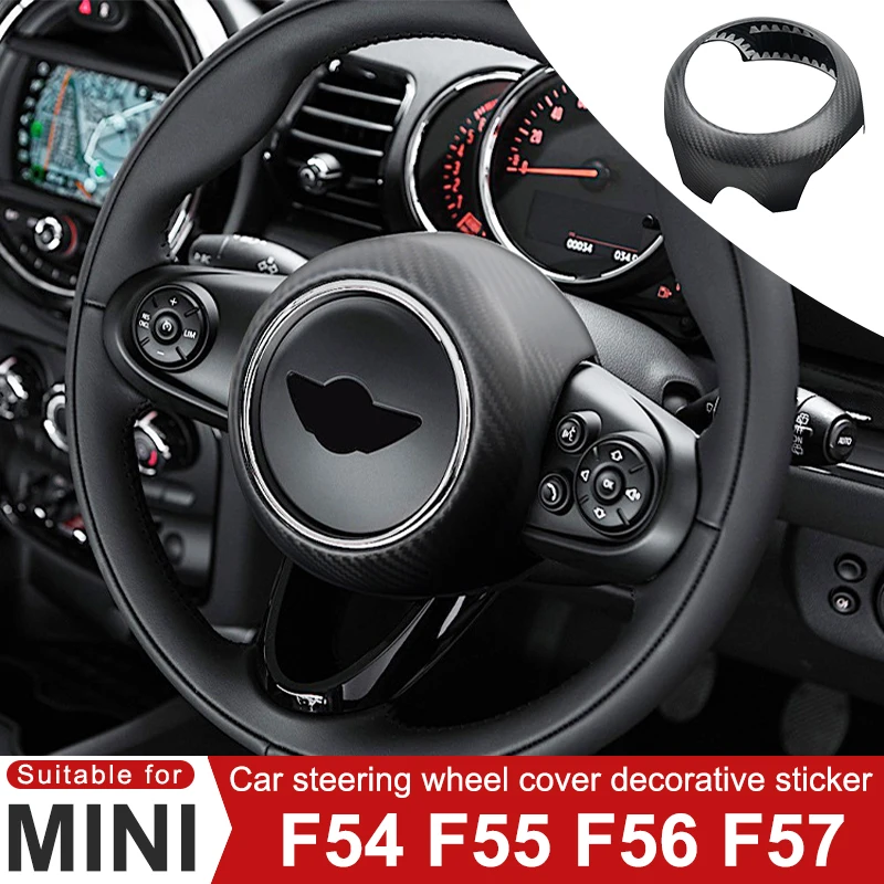 For MINI ONE Cooper S F54 F55 F56 F57 Car Steering wheel Air Bag Cover Decorative Sticker Car Interior Modification Accessories