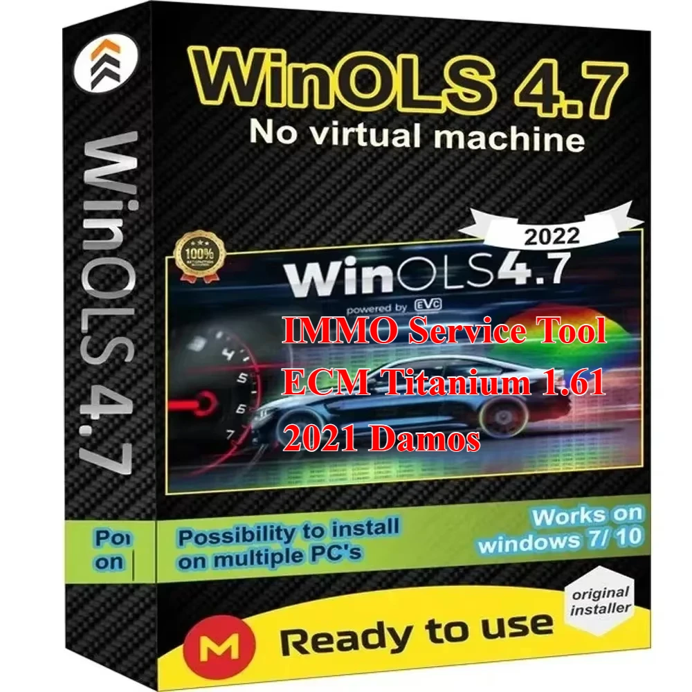 Winols 4.7 Full Activated immo tool Windows 7 10 11 No Need Vmware Multi-language +2021 Damos +ECM TITANIUM+ IMMO SERVICE Tool