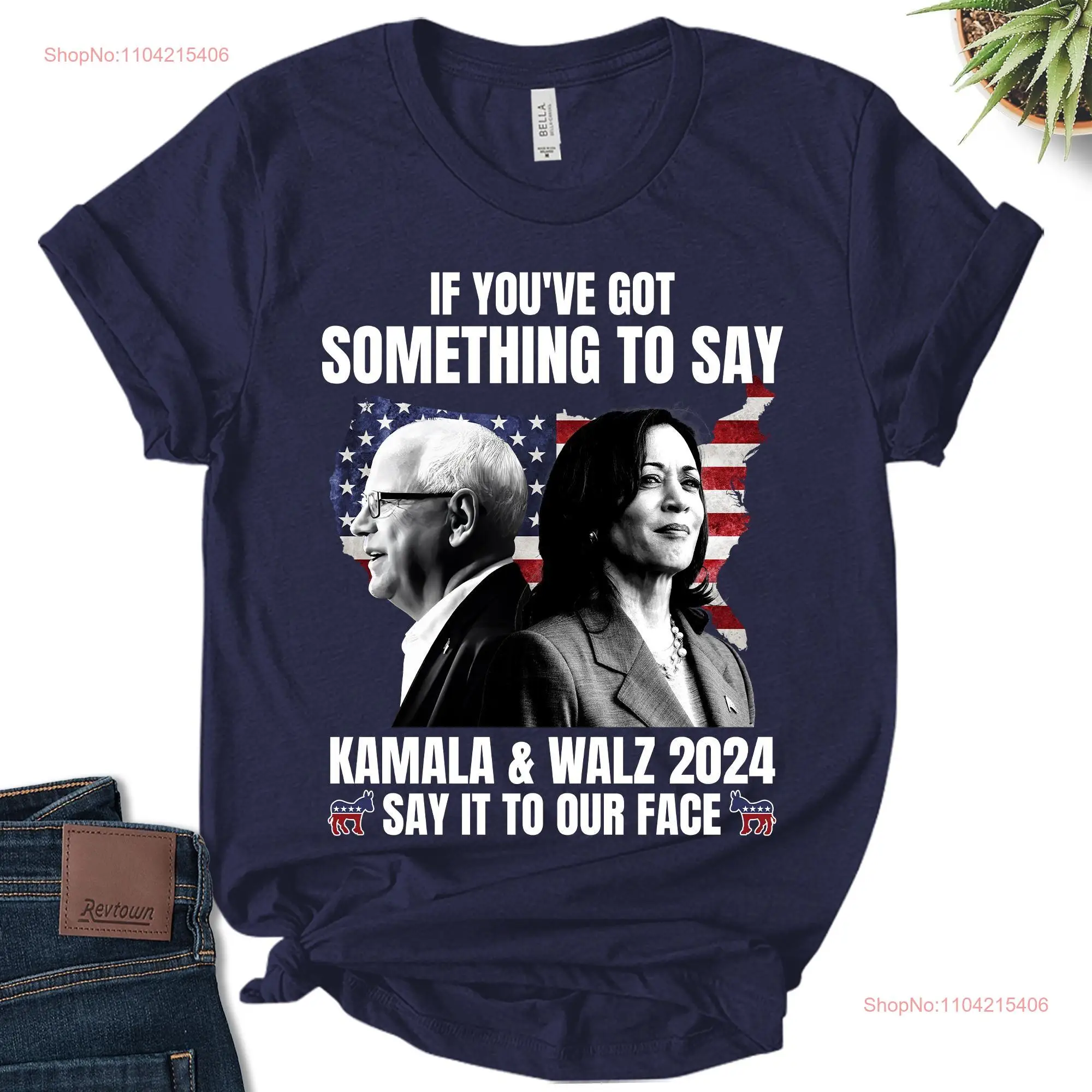 Kamala Harris Walz 2024 T Shirt Political VP President 47th For 47 SKZZ06 long or short sleeves