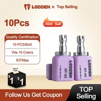 10 Uds Lodden Dental disilicato de litio Sirona C14 bloques de cerámica de vidrio HT/LT para CAD CAM Cerec chapa materiales dentales