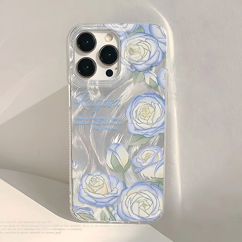 Aesthetic Butterfly Phone Case For iPhone 13 Pro Flower Case iPhone 16 15 12 11 14 Pro Plus Soft Shockproof Laser Silicone Cover image 4