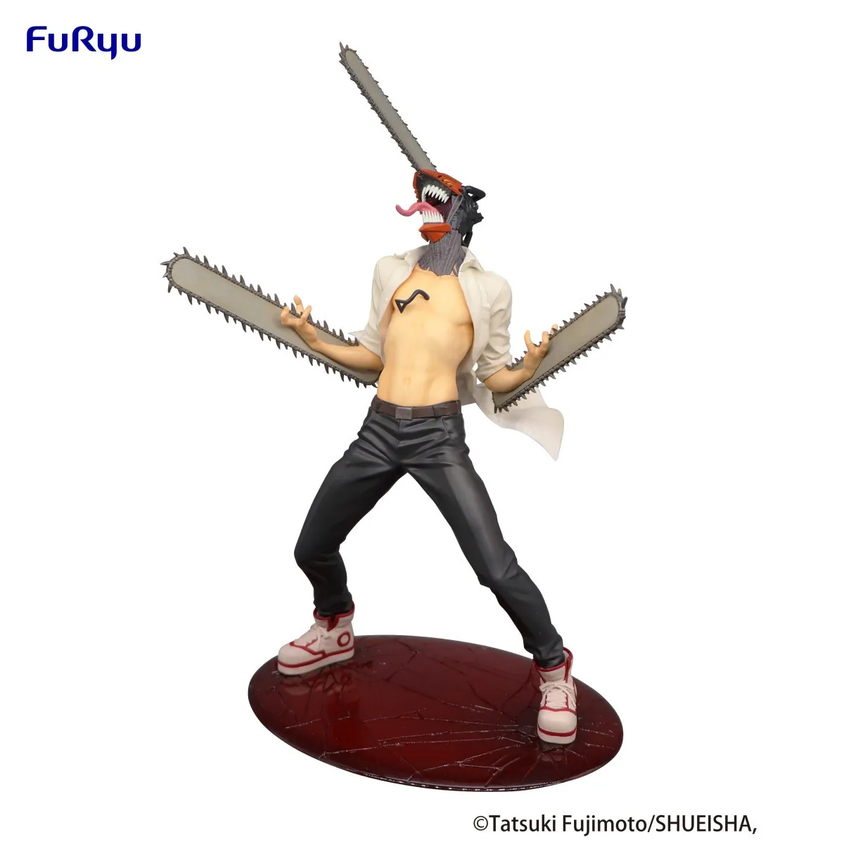 Original FuRyu Denji CHAINSAW MAN Exceed Creative Figure Anime Figure Toys PVC Model Collection Birthday Gift 23cm