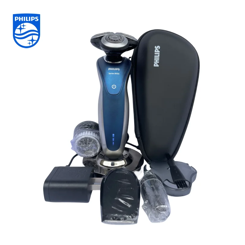 Philips-Barbeador elétrico recarregável, acessório do modelador de barba, barbeador luxuoso, série Norelco S8000, S8950 91, molhado e seco