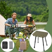 Folding Tables Outdoor Folding Table Portable Furniture Desk With Adjustable Height Anti-Slip Heavy-Duty Stool For Classrooms