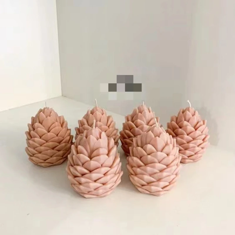 Pinecone Silicones Molds for Epoxy Resin, Pinecone Shaped Molds for Candle Soap Office Desk Decorations B03D