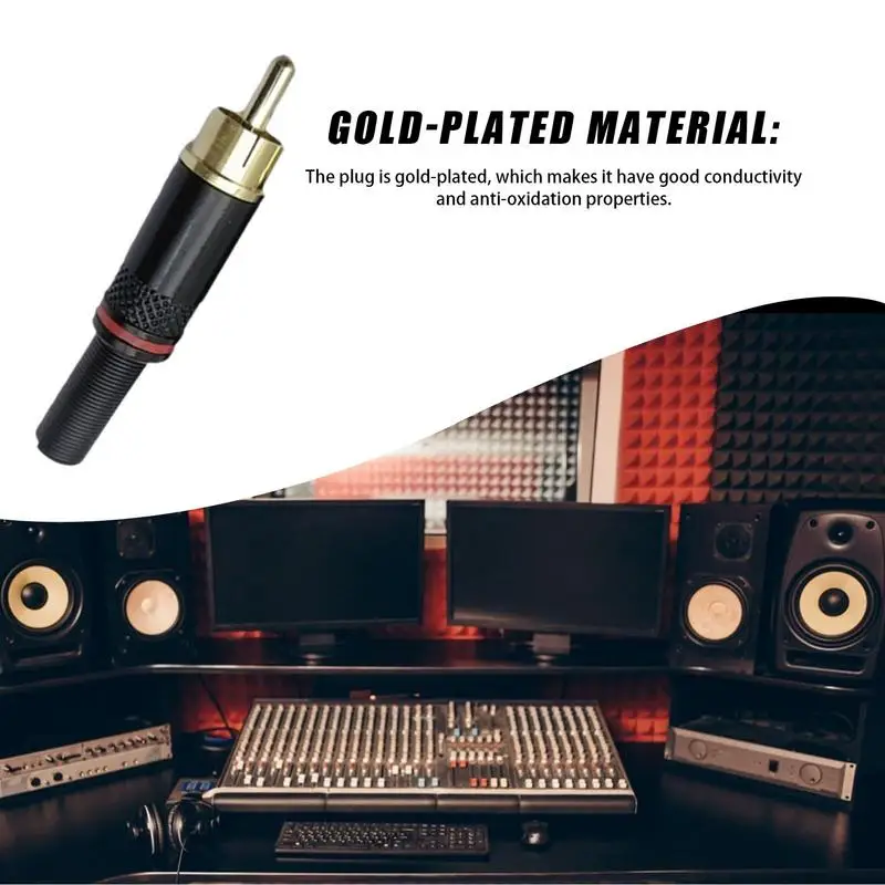 Audio Video Connector Audio Connector Plug Audio Connector Adapter Male Plug For Speaker Wire Audio/Video Receiver And Sound