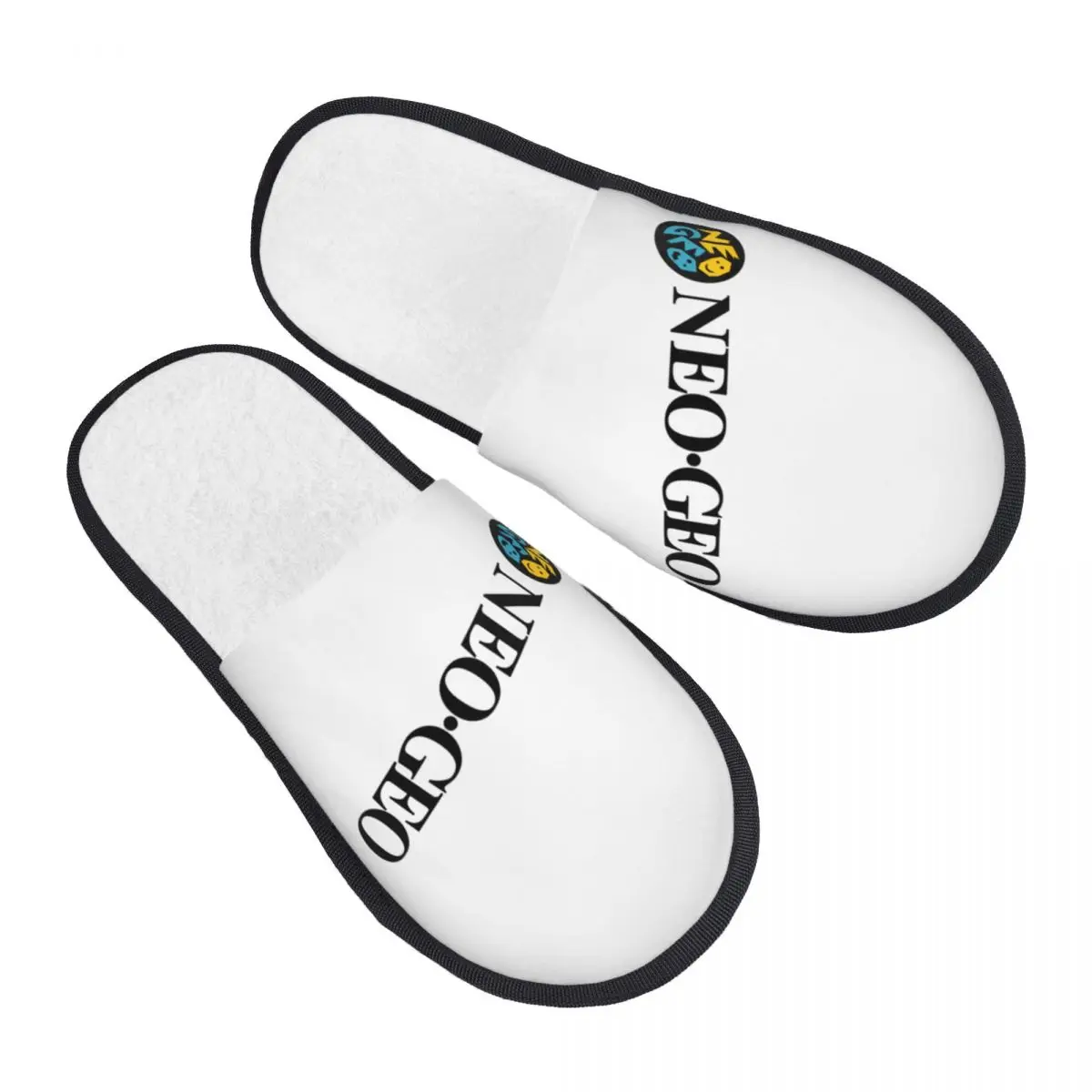 Custom Print Women Neo Geo Logo House Slippers Cozy Warm Neogeo Arcade Memory Foam Fluffy Slipper Indoor Outdoor Shoes