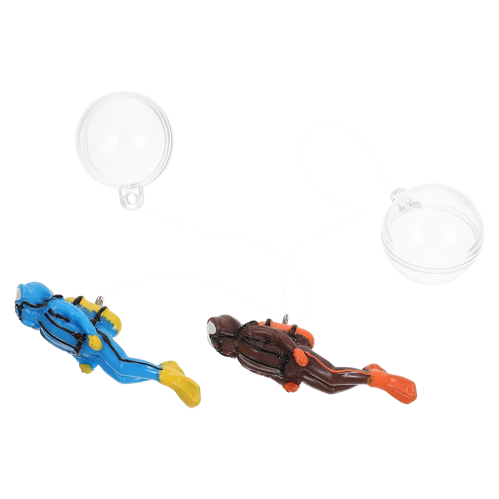 

2 set Floating Decorative 2 Sets Fish Tank Diver Figurine Aquarium Ornaments Resin Aquarium Ornaments Made Long Use Pet Supplies