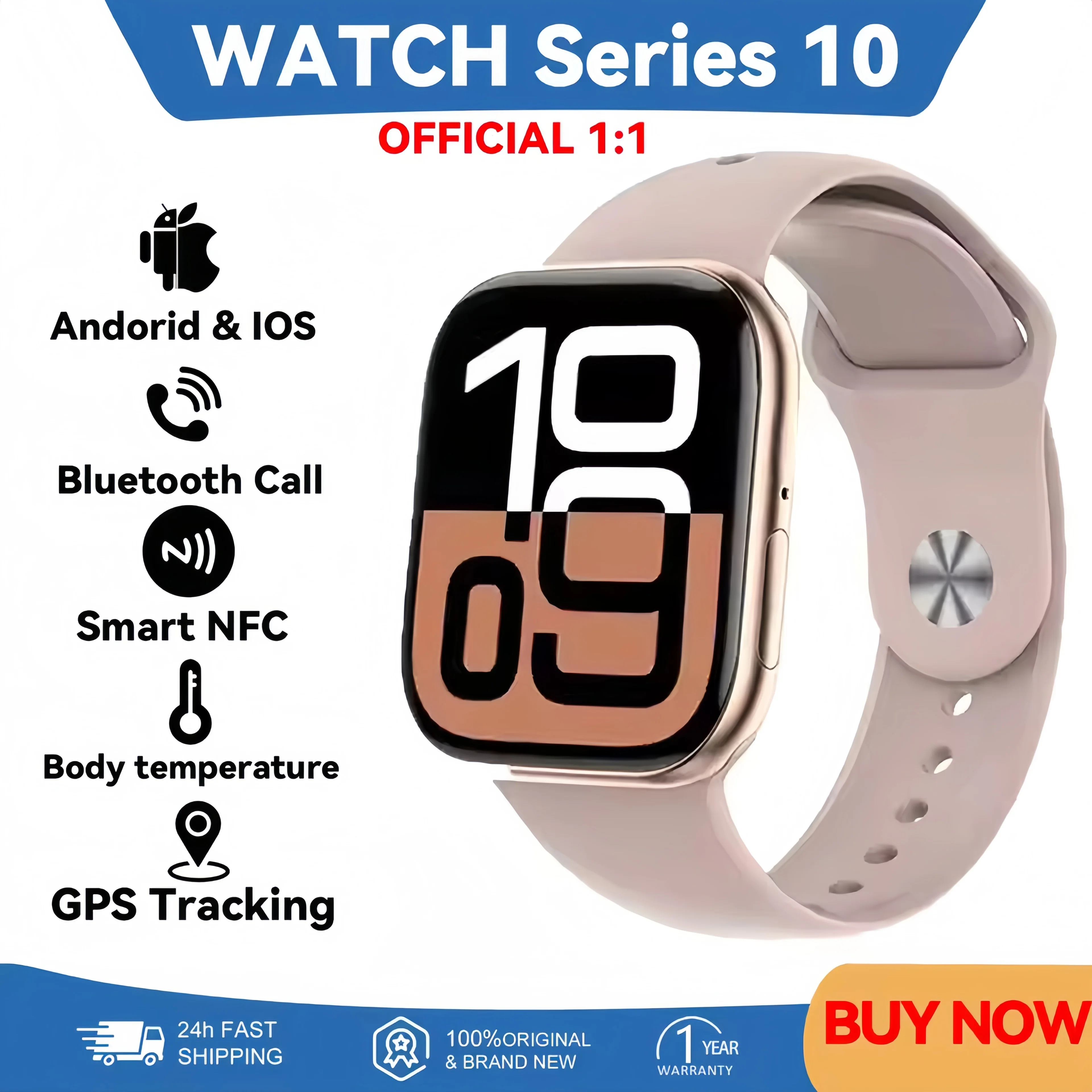 

2025 Новая серия Watch10 GPS Track Смарт-часы Мужчины Женщины HD Bluetooth Вызов Водонепроницаемые спортивные умные часы для Apple Android IOS