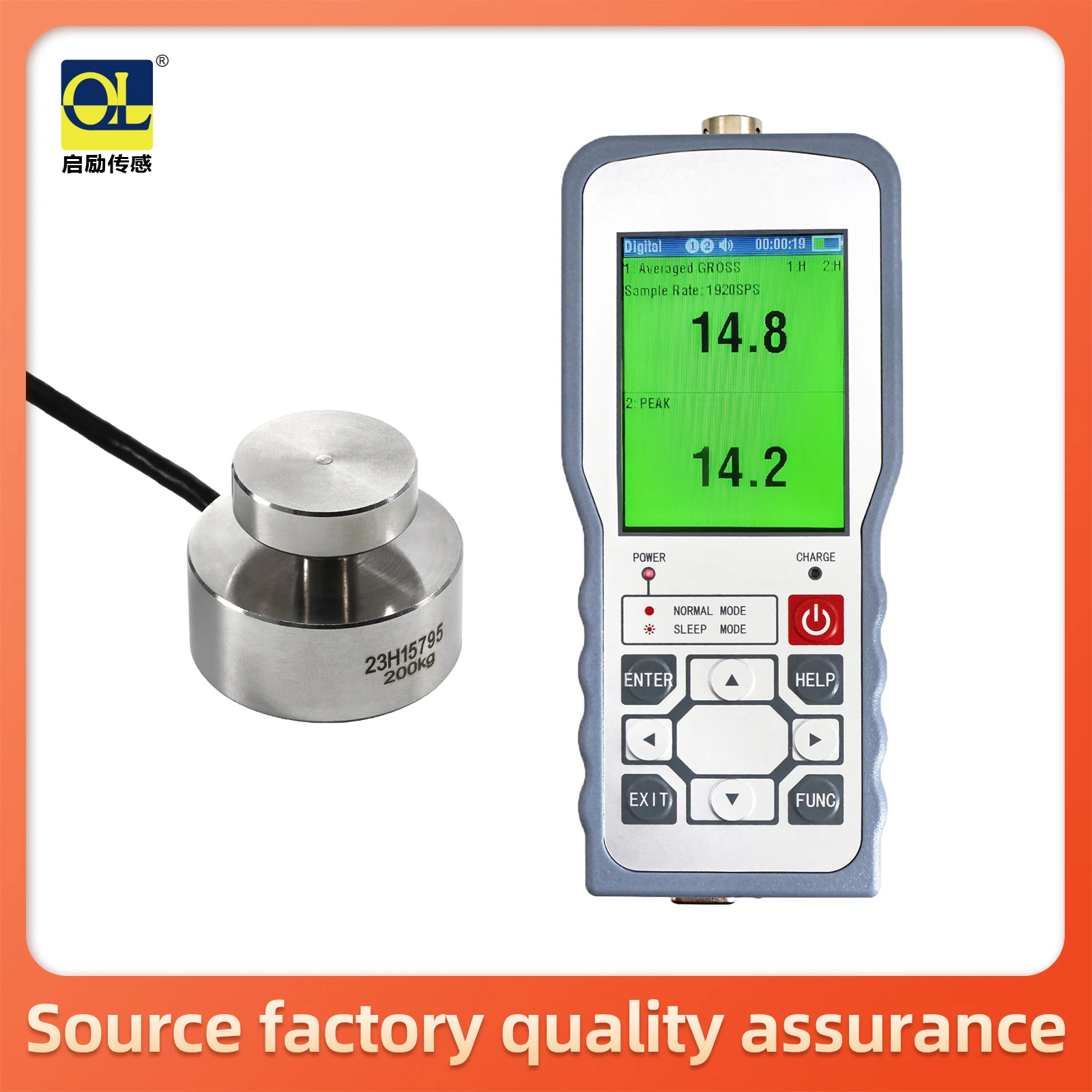 

Handheld instrument +load cell Miniature high precision weight pressure module for small force measurement 100kg200kg500kg1000KG