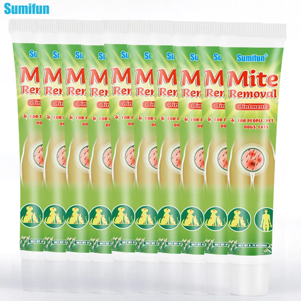 

10Pcs Sumifun Mite Removal Cream Antibacterial Antipruritic Killing Lice Ointment Fungal Infection Psoriasis Skin Care Plaster