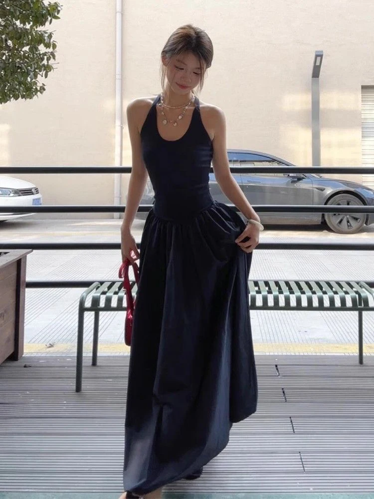 

Синее женское модное зимнее платье с длинным рукавом и завязками на талии, новинка весны 2026