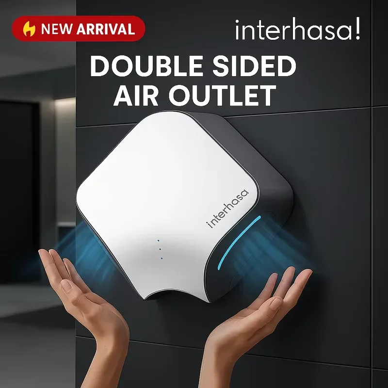 2026 New, High Quality High Speed Commercial Hand Dryer with HEPA Filter Dual Air Outlet and Automatic Sensor for Public