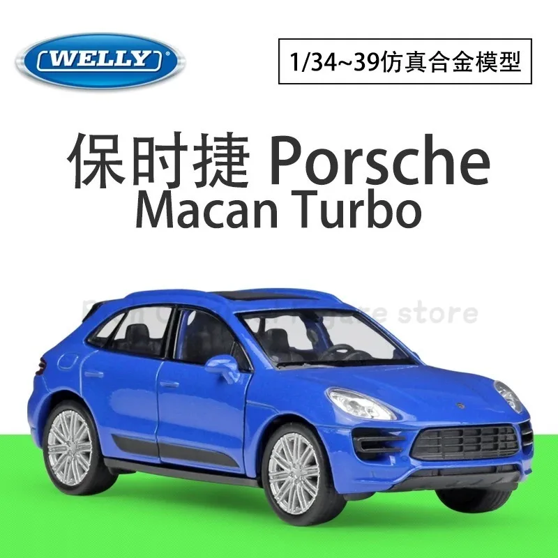 

【In stock】Original Welly 1:36 Porsche Macan Turbo Svu Imitation Alloy Model