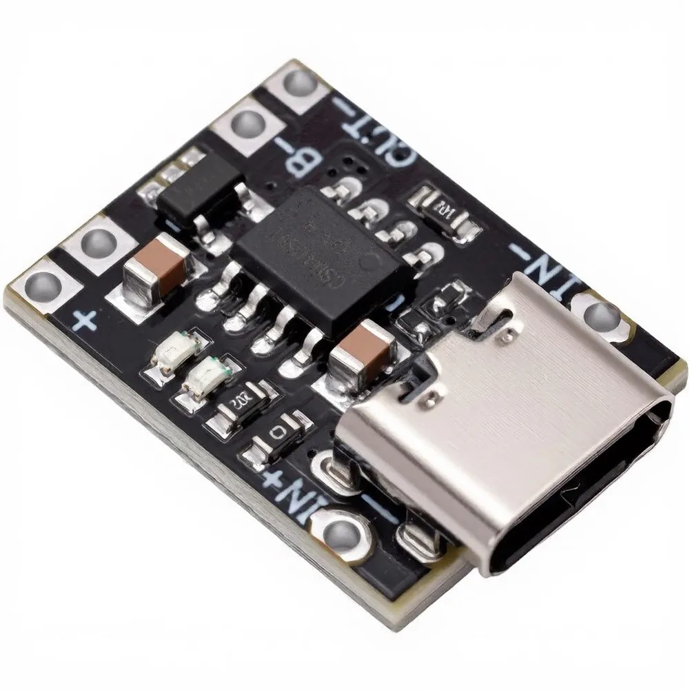 10 pcs TP4057 Type-C 1A lithium battery charging board with overcharge protection and dual LED status indicator