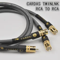 CARDAS A pair TWINLNK rame senza ossigeno OFC audiophile RCA A RCA cavo audio linea di segnale con spina RCA placcata argento originale