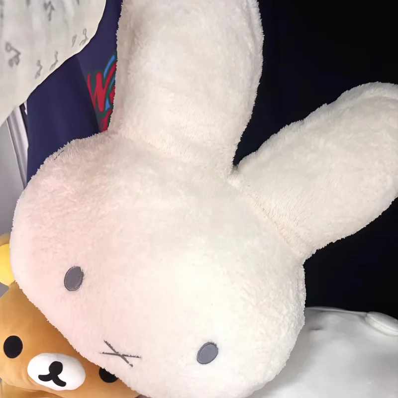 Miffy-almohada de felpa bonita y Adorable, muñeco de juguete suave, almohada de tela para sofá para dormir, regalo perfecto para niñas en su cumpleaños