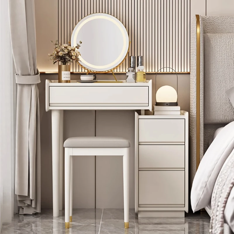 

Simple European Style Vanity Desk Premium Trendy Makeup Dressing Table Design Storage Tocador De Maquillaje Bedroom Furniture