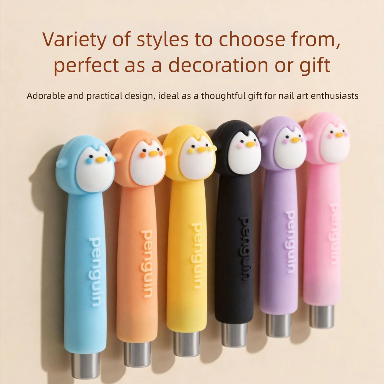 

MIANEL 2026 New Cartoon Little Penguin Magnetic Nail Tool, Cute Anti-drop Cylinder Strong Magnetic Portable Cat Eye Magnet