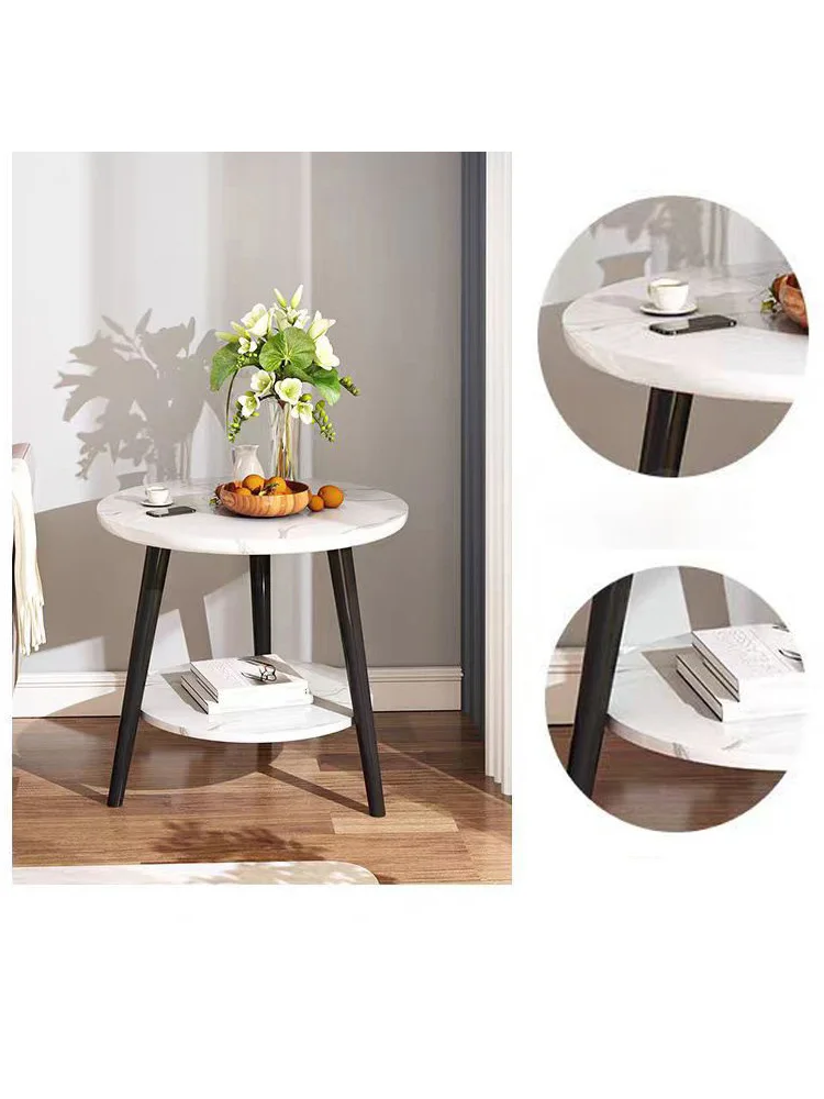 طاولة قهوة، طراز رخامي، بسيط، مستدير، خشب، غرفة المعيشة