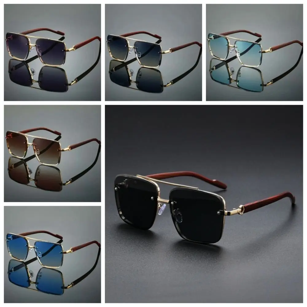 Легкие солнцезащитные очки в большой оправе с двойной планкой, очки из сплава, поляризационные солнцезащитные очки унисекс, HD, водонепроницаемые, с защитой от УФ-лучей, простые очки для подиума