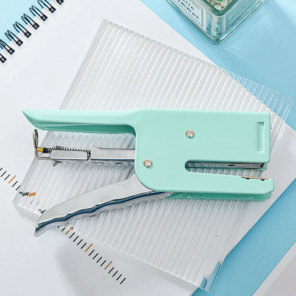 

Компактный металлический степлер цвета макарон для офиса, школы, дома, повседневного использования, портативный, многофункциональный, для скрепления документов