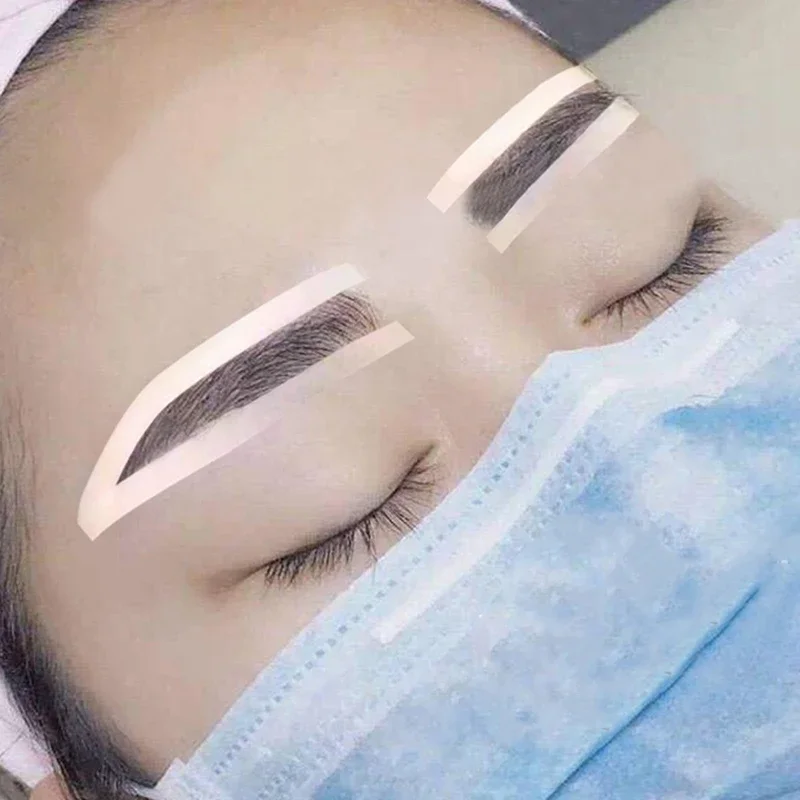 10pcs Disposable Microblading Eyebrow Shaping Stencil Sticker Brow Drawing Guide Auxiliary Template Makeup Tool PMU Accessories