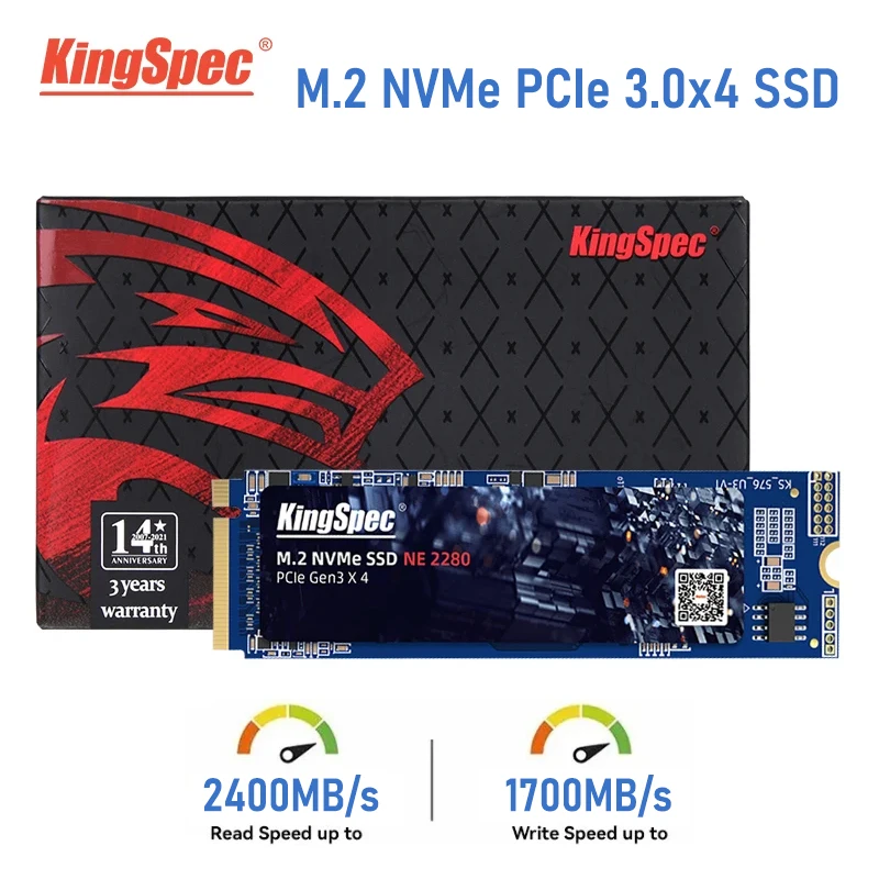 

KingSpec M.2 SSD PCIe NVME 128GB 256GB 512GB 1TB Gen3*4 Solid State Drive M.2 2280 SSD Internal Hard Disk HDD For Laptop Desktop