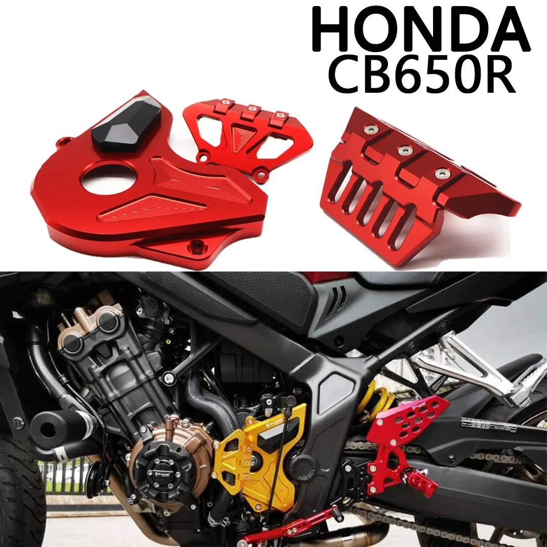 FOR HONDA CBR650F CB650F 2014-2020 CB650R 2019-2023 CBR650F CNC Engine Chain Protection Side Cover Frame Hole Drive Shaft Cover