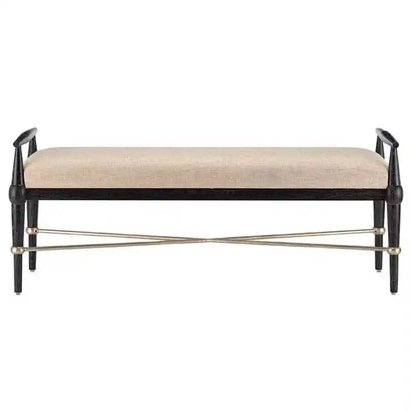 

American retro bedroom end stool fabric sofa bench