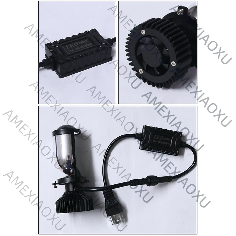 

60W/Pair Lamp H4 LED Mini Projector Lens Automobles Bulb 8000LM Conversion Kit Hi/Lo Headlight RHD LHD