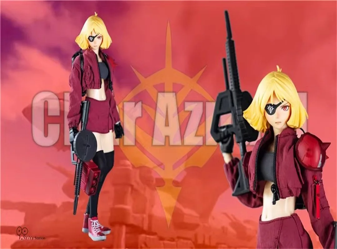 YiYa Station 1/9 Female Soldier Char Aznable Full Set 23cm Action Figure Model Toy In Stock