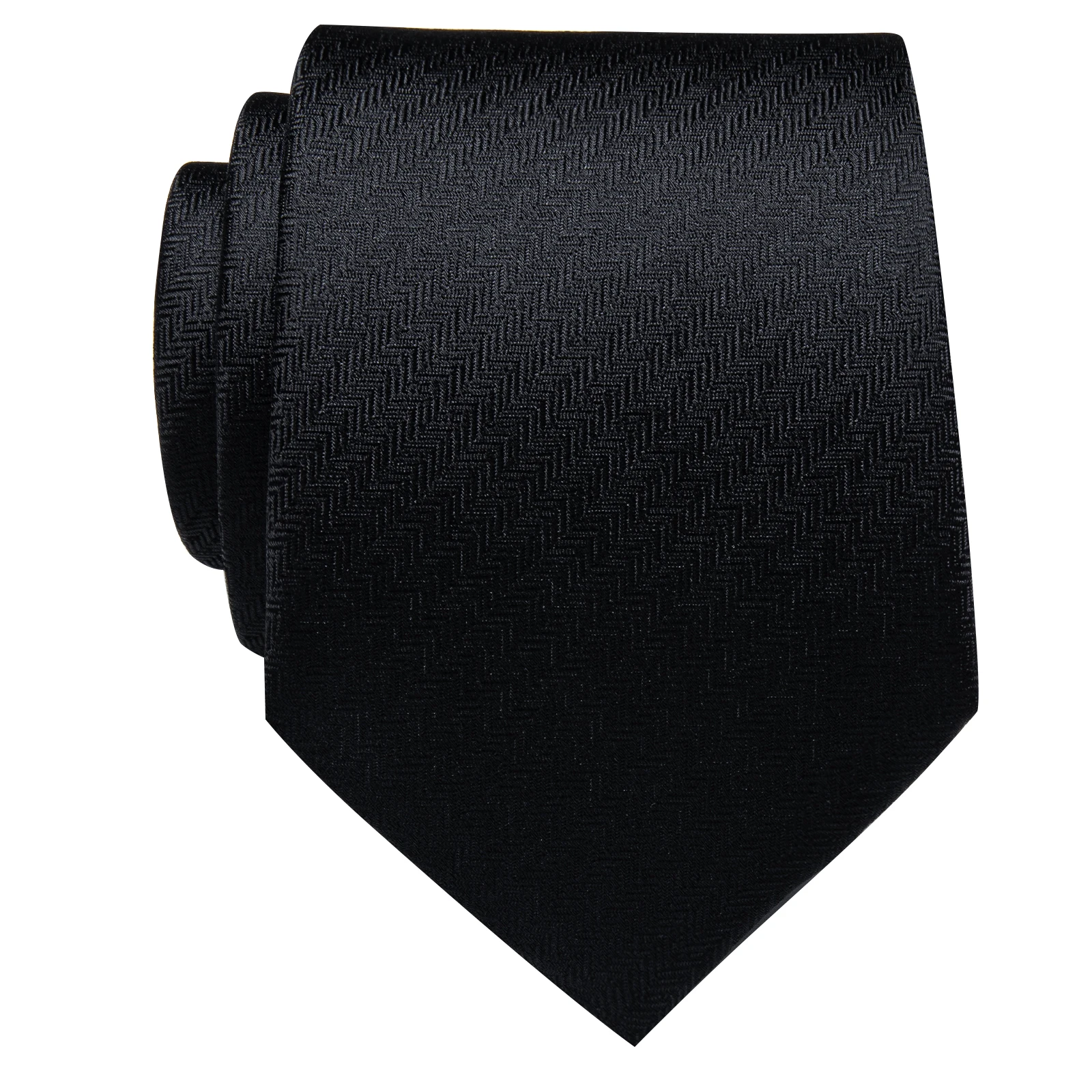 Gravata preta sólida de seda de luxo, Tie Suit masculino para festa de casamento, acessórios de moda empresarial, Holiday Gift, frete grátis