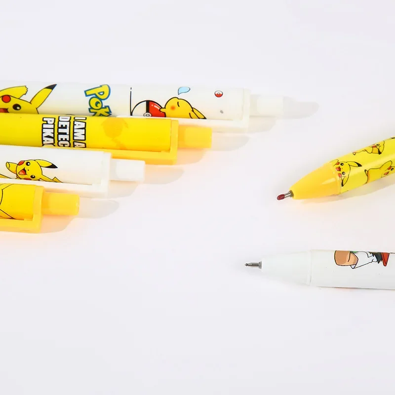 Lindo Pokemon Pikachu bolígrafo dibujos animados Anime estudiantes Push Action Pen papelería aprendizaje suministros de oficina regalos de vacaciones