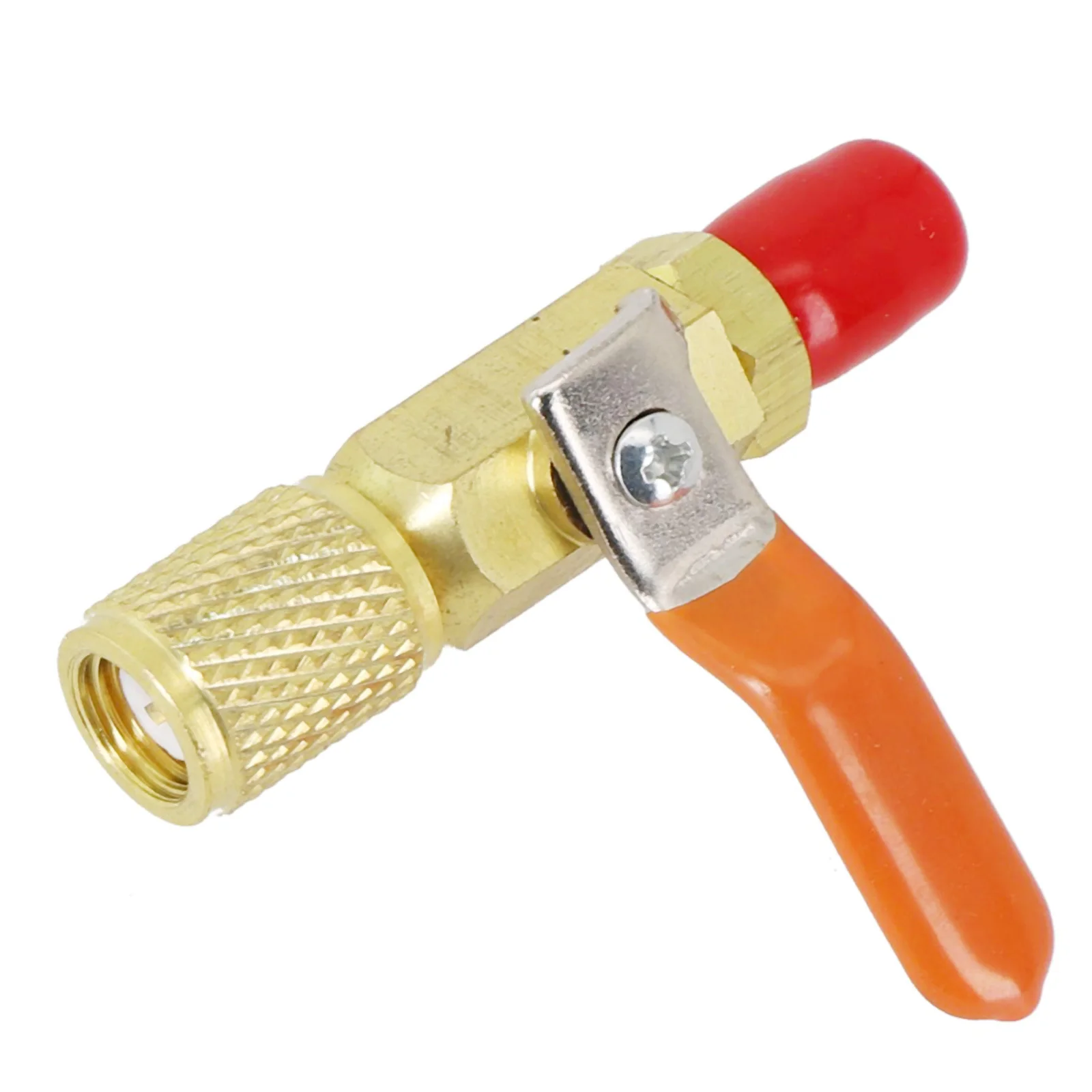 Refrigeration For Charging Hose Adapter with Straight Ball Valve for R410A and For R134A 1/4 Inch SAE HVAC Compatible